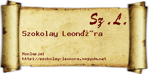 Szokolay Leonóra névjegykártya